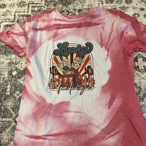 Lucky Brand Kids Graphic Tee - Pink and White